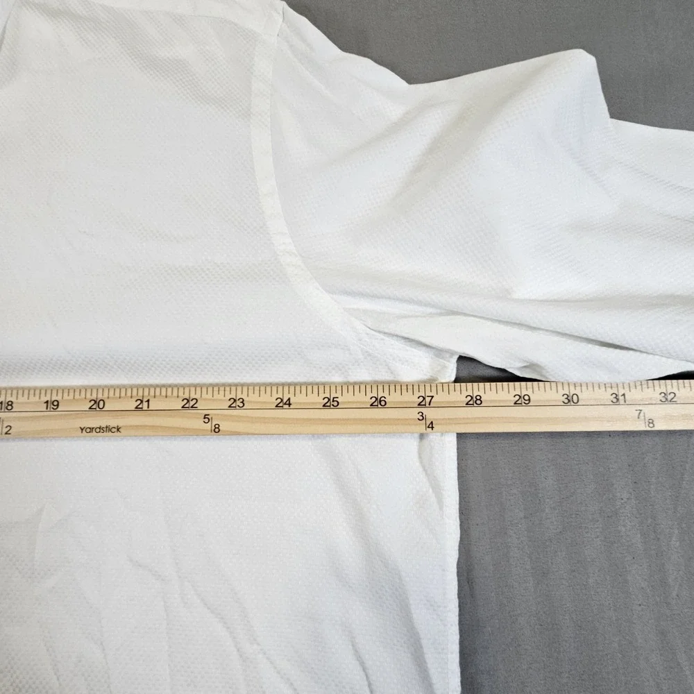 Burdi Dress Shirt Designer Mens XXL White Check Italy Comfort Fit Soft